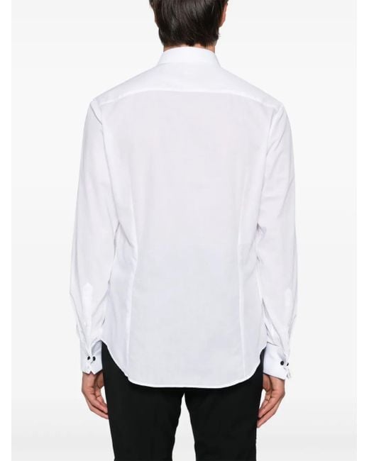 Giorgio Armani White Pleated Shirt for men
