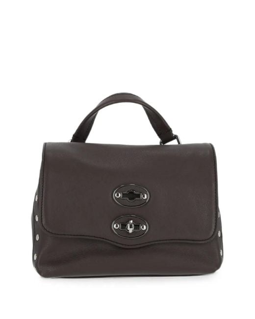 Zanellato Black Baby Postina Stud-Embellished Tote Bag