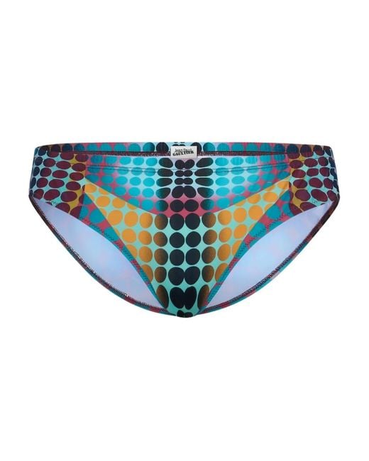 Jean Paul Gaultier Blue Dots-Printed Swim Brief for men