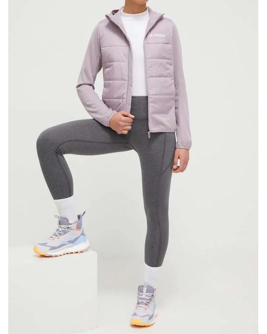 Adidas Gray Quilted Hooded Jacket