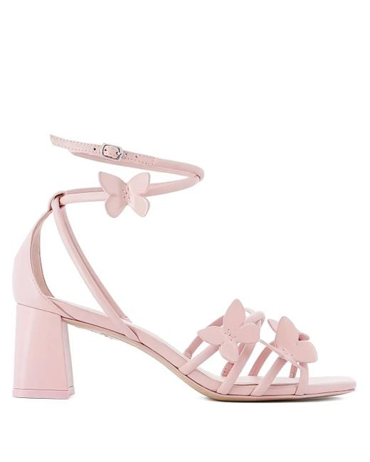 Sophia Webster Pink 60Mm Butterfly Block Heel Vanessa Mid Sandals