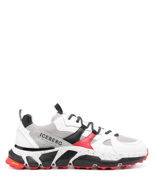 Iceberg Leer Fire Sneakers Met Veters in het Wit voor heren - Lyst