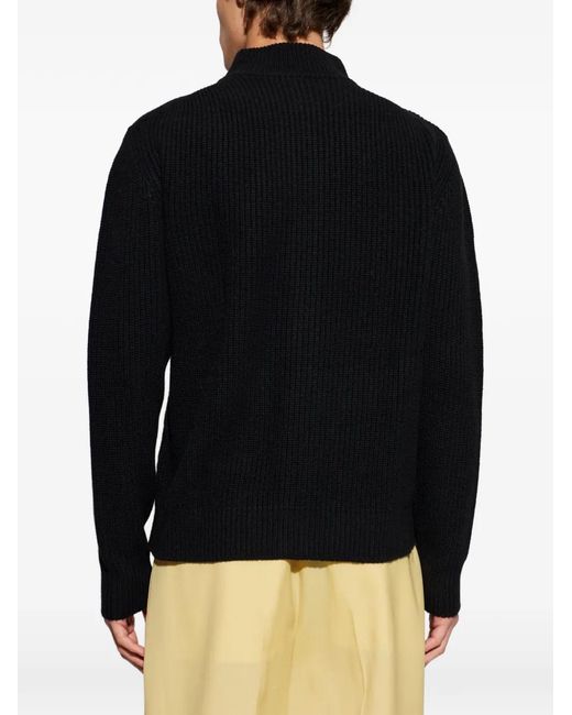 Vivienne Westwood Blue Fisherman Zip-Up Embroidered Sweater for men