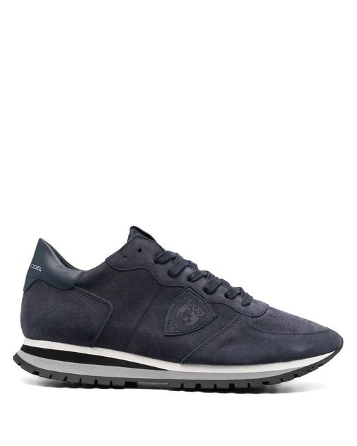 Philippe Model Blue Trpx Suede Low-Top Sneakers for men