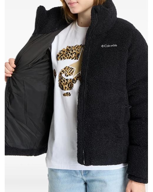 Columbia Black Sherpa-Effect Puffer Jacket