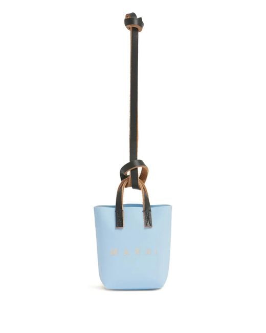 Marni Blue Micro Tote Bag Charm