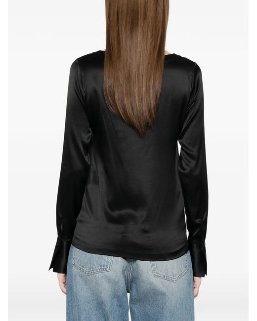 Mazzarelli Black Angie Long-Sleeve Top