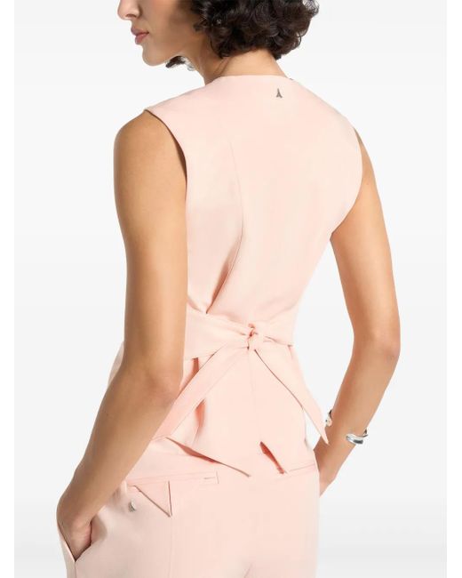 Manière De Voir Pink Tailored Cinch Waistcoat