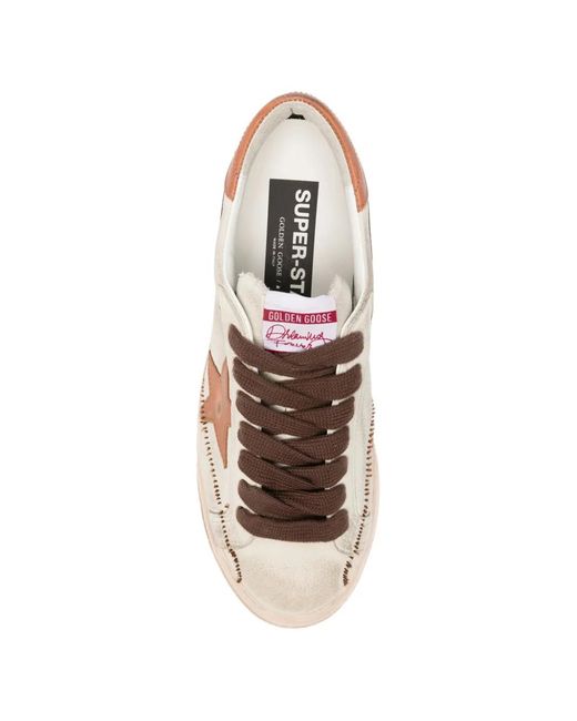 Golden Goose Deluxe Brand Pink Star-Applique Leather Sneakers for men