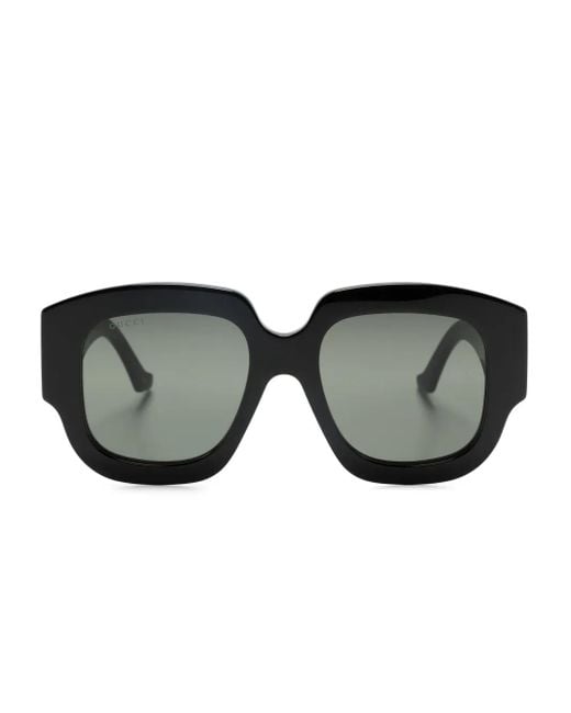 Gafas de sol Double G con montura oversize Gucci de color Black