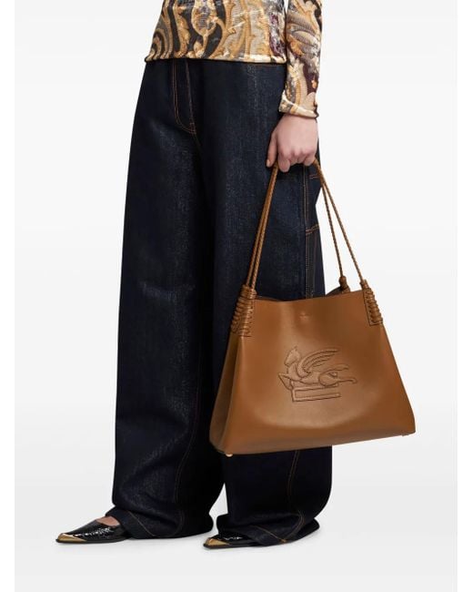 Etro Brown Medium Libra Tote Bag