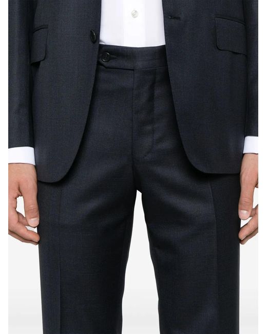 Canali Blue Checked Suit for men