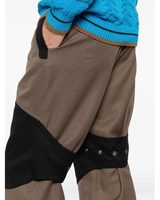 Kiko Kostadinov Gray Orvos Panelled Trousers for men