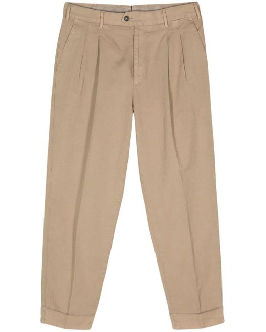 PT Torino Natural The Reporter Low-rise Tapered Trousers for men