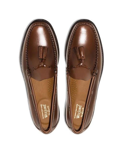 G.H.BASS Weejuns Larkin Loafers Met Kwastje in het Brown voor heren