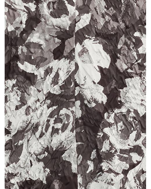 Tadashi Shoji White Carnie Floral-Print Strapless Dress