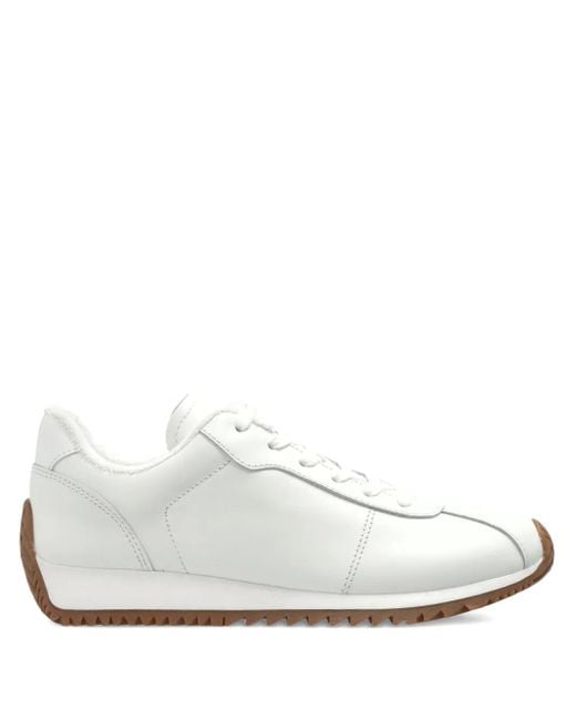 MICHAEL Michael Kors White Leather Lace-Up Sneakers