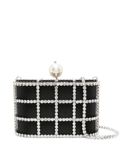 Rosantica Black Mini Holli Crystal-Embellished Shoulder Bag