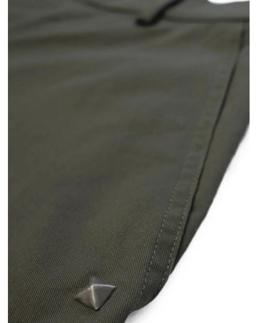 HTC Green Stud-Embellished Baggy-Fit Trousers for men