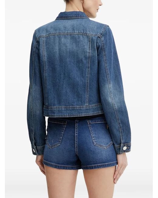 Morgan Blue Button-Up Denim Jacket