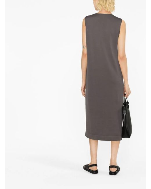 Fabiana Filippi Brown Sleeveless Leather Dress