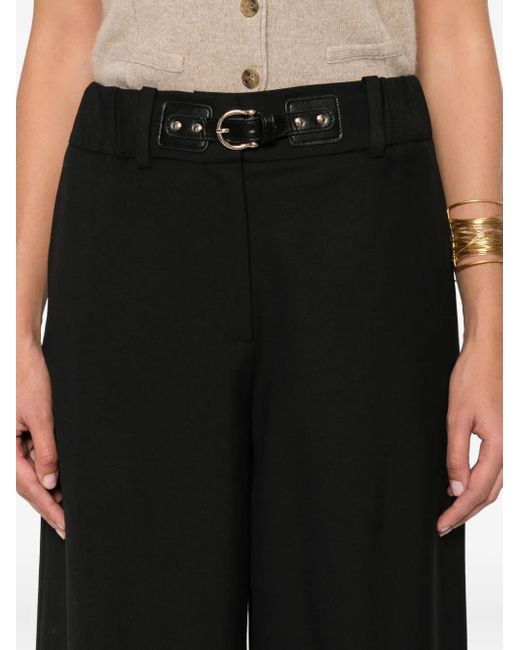 Maje Black Wide-Leg Suit Trousers