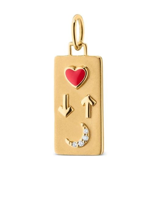 Monica Rich Kosann Metallic 18K Love You To The Moon And Back Diamond Charm