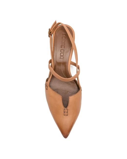 Pomme D ́Or Pink Pointed-Toe Slingback Pumps