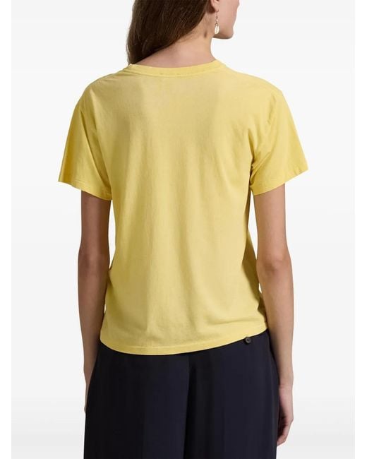 Polo Ralph Lauren Yellow Logo Cotton T-Shirt