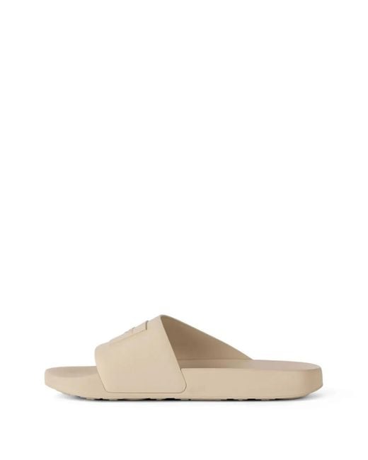 Givenchy White Label Logo-Patch Slides for men