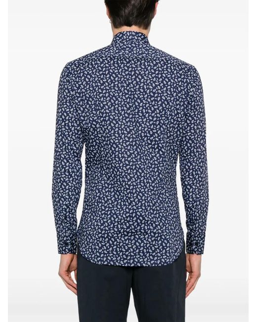 Etro Blue Shirt Fuji for men