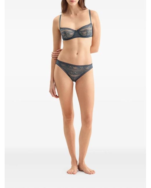 Eres Blue Evidence Lace Bra