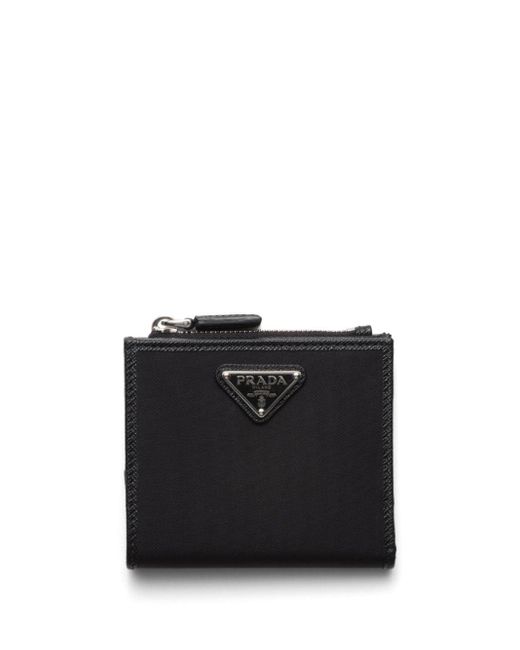 Portefeuille à logo triangle Prada pour homme en coloris Black