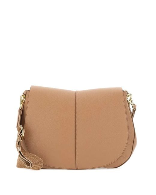 Gianni Chiarini Natural Grained-Leather Shoulder Bag