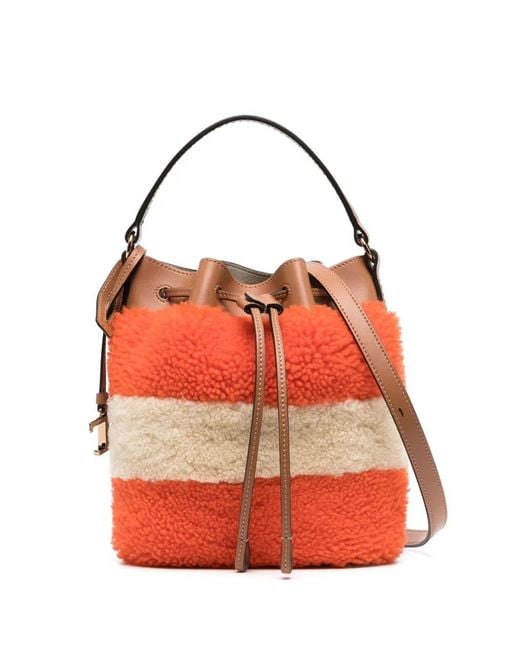 Tod's Red Sac Seau En Polaire À Design Colour Block