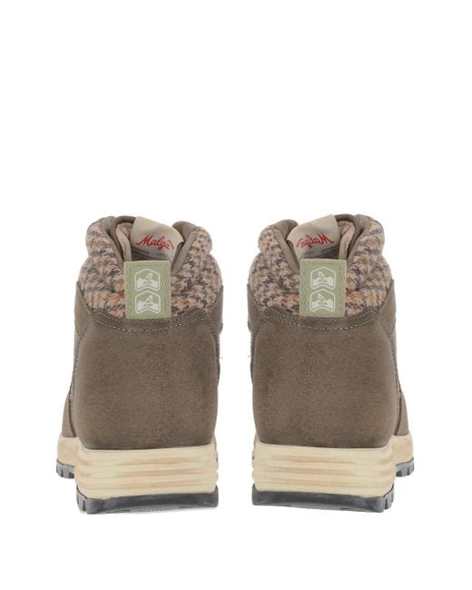 Autry Brown Houndstooth Panel Boots for men