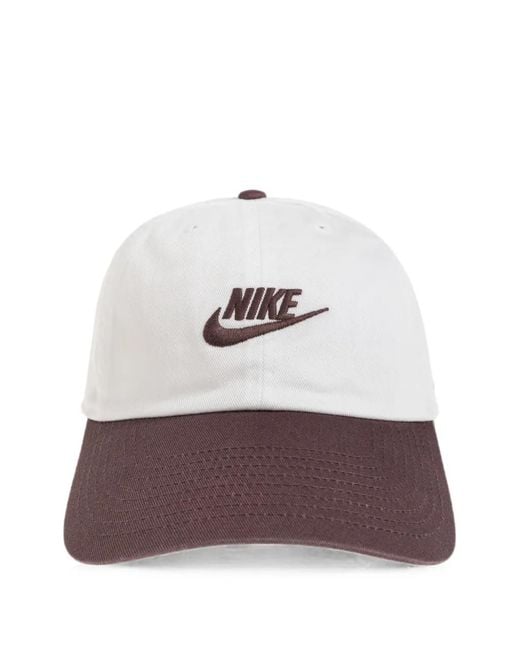 Nike White Club Logo-Embroidered Baseball Cap