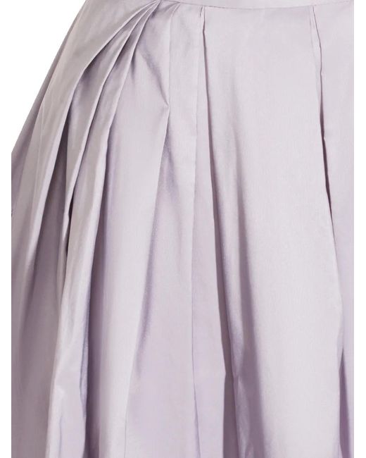 Elisabetta Franchi Purple Floral-Appliqué Strapless Midi Dress