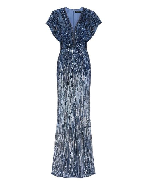 Jenny Packham Women's Blue Dusk Dress