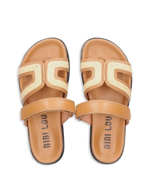 Bibi Lou レザー フラットサンダル Brown