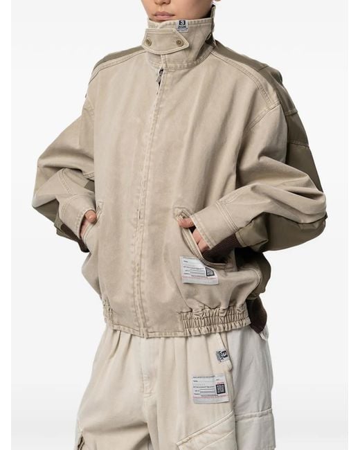 Maison Mihara Yasuhiro Natural Panelled Zipped Jacket