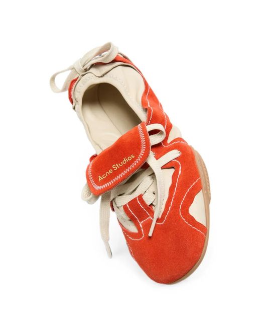 Acne White Suede Lace-Up Shoes