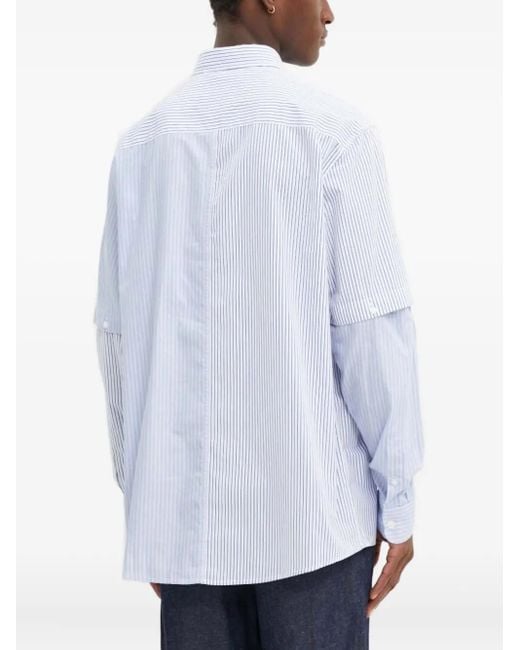 Desigual White Striped-Pattern Shirt for men