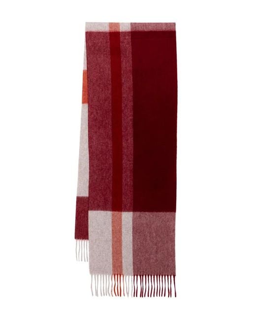 Sciarpa A Quadri di N.Peal Cashmere in Red