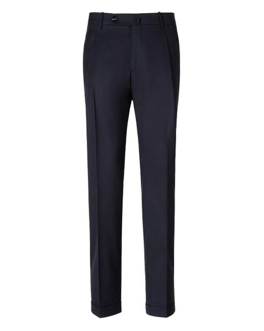 Berwich Blue Tailored Trousers for men
