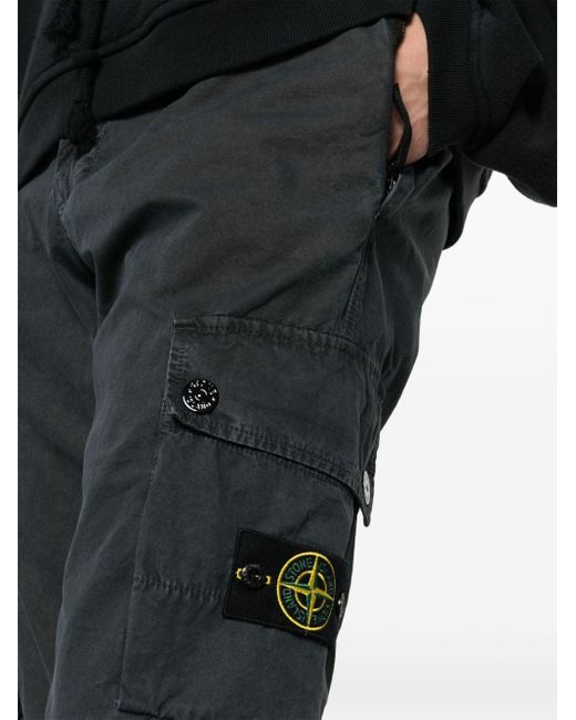 Stone Island Gray Compass-badge Cargo Pants for men