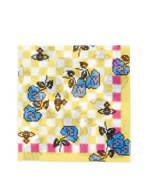 Vivienne Westwood Metallic Écharpe Orb À Imprimé Fleuri Pixelisé