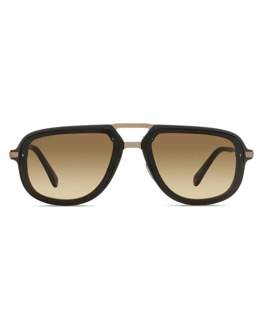 メンズ OMEGA EYEWEAR ナビゲーターフレーム サングラス Brown