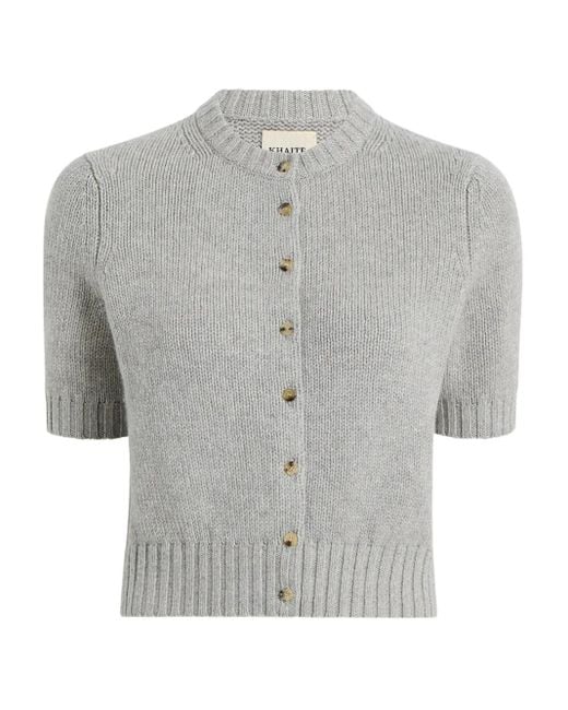 Cardigan A Maniche Corte di Khaite in Gray