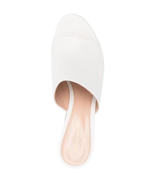 Gianvito Rossi White Plateau-Mules